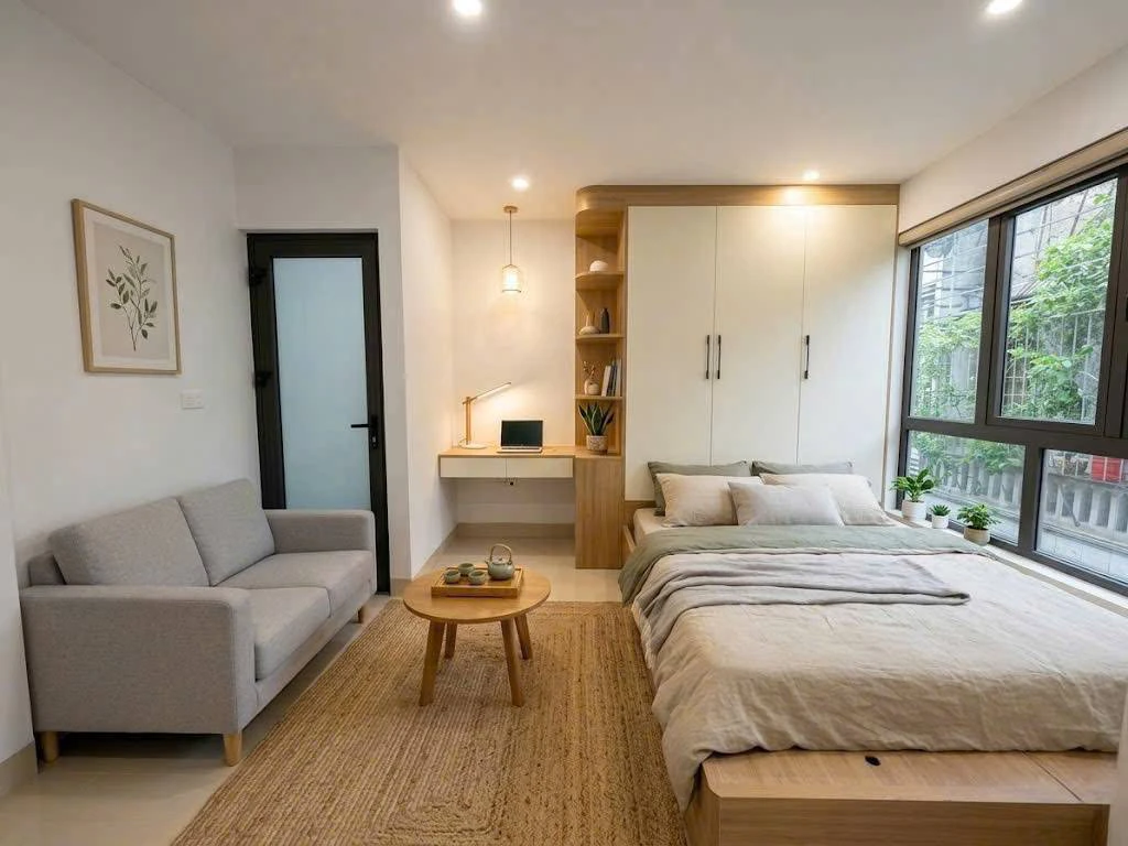 CHO THUÊ CĂN HỘ STUDIO HỒ TÙNG MẬU, MAI DỊCH, CẦU GIẤY, PHÒNG MỚI FULL NỘI THẤT, OTO ĐỖ CỬA — ảnh 2