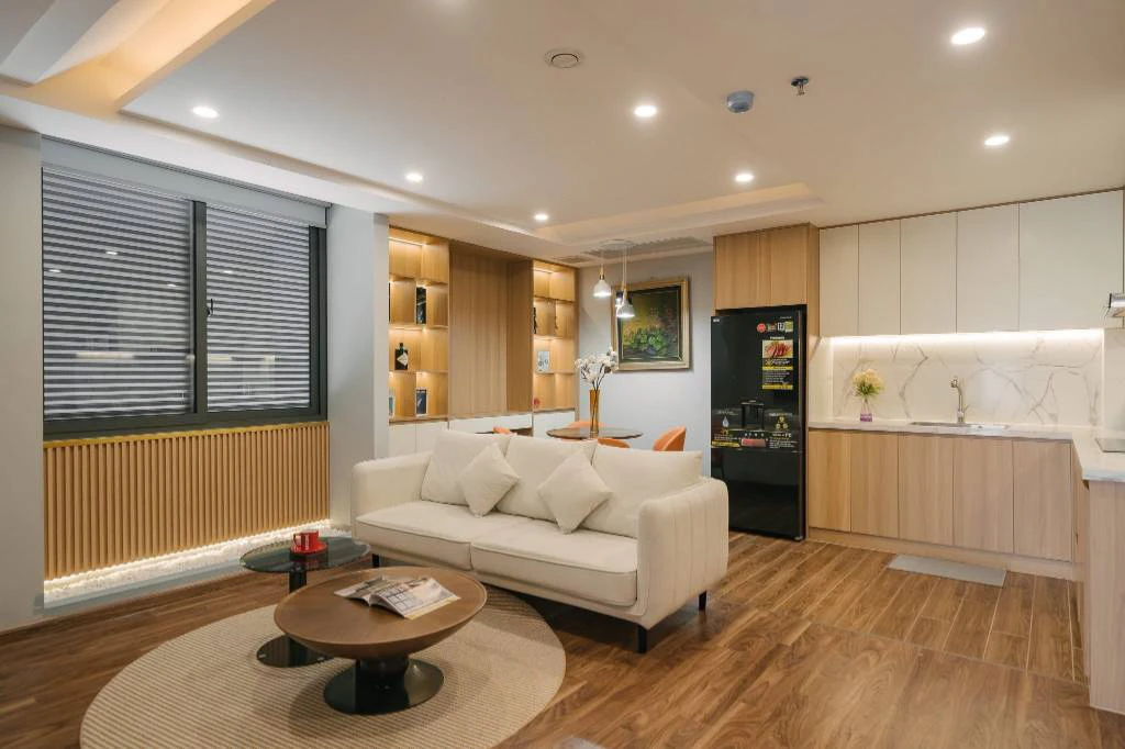 Cho thuê căn hộ Lạc Long Quân Tây Hồ, 2PN 1PK nhà mới tinh, cách hồ 50m, full nội thất, chỉ 8tr5 — ảnh 3