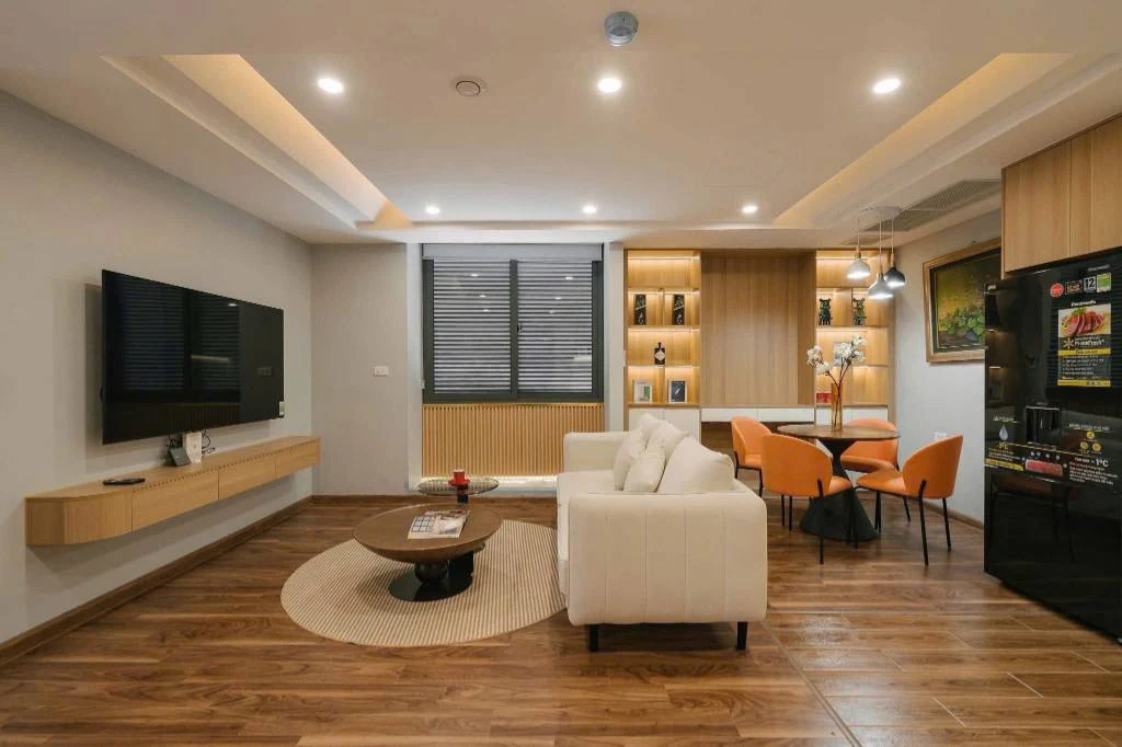 Cho thuê căn hộ Lạc Long Quân Tây Hồ, 2PN 1PK nhà mới tinh, cách hồ 50m, full nội thất, chỉ 8tr5 — ảnh 4