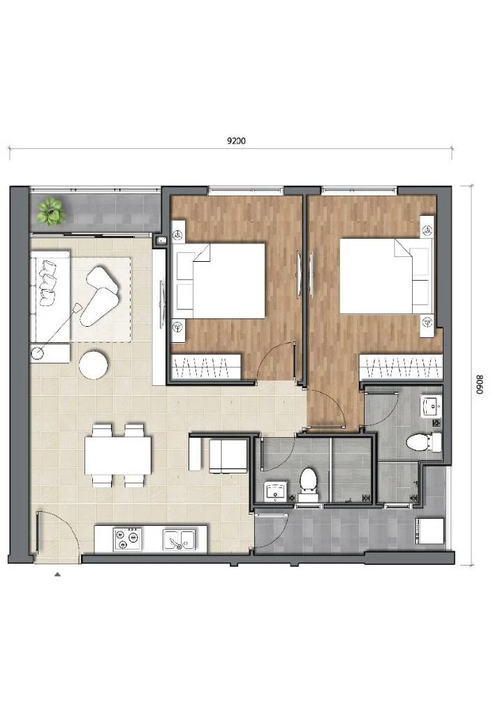 CHO THUÊ CĂN HỘ PRECIA QUẬN 2, CĂN 2PN 2WC, NỘI THẤT CƠ BẢN, GIÁ 14 TRIỆU — ảnh 7