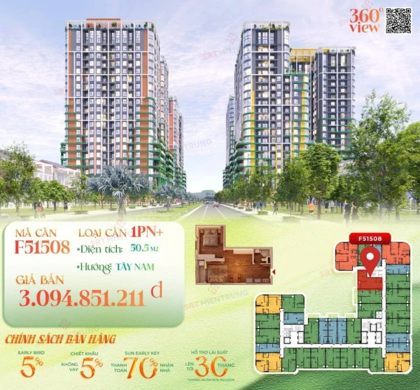 BÁN CĂN 1PN+ MINH MẠNG, TRUNG TÂM MỚI ĐÀ NẴNG, QUY HOẠCH ĐƯỜNG 7M5 TRỞ LÊN, KHÔNG KIỆT NGÕ HẺM