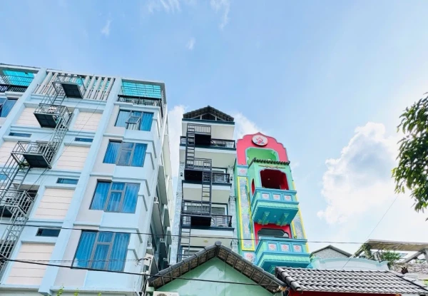 MTNB. P Phú Thọ Hòa Ngay Trường Học 4x22m, 1 trệt 1 lửng 4 lầu, có thang máy