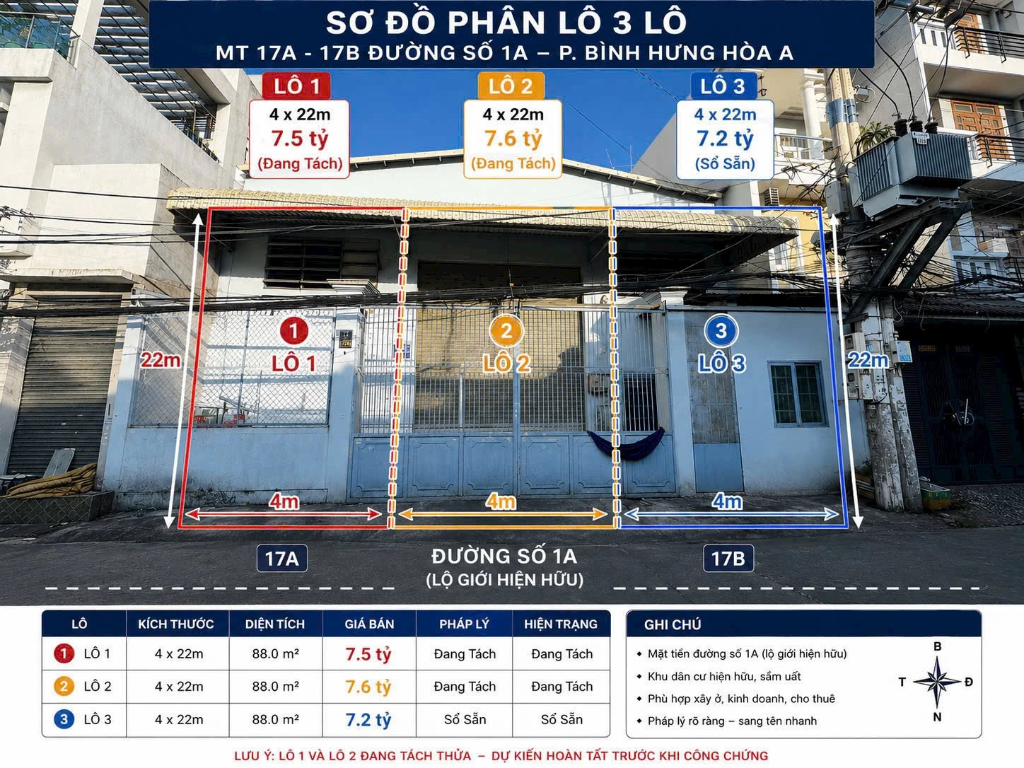 BÁN Lô Đất Mặt tiền ĐƯỜNG SỐ 1A – GẦN VĂN CAO & LÊ VĂN QUỚI – 4×22M – GIÁ TỪ — ảnh 2