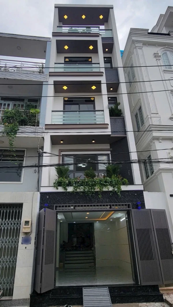 CĂN NHÀ MỚI ĐẸP 5 TẦNG – HẺM NHỰA 8M THÔNG – GẦN MẶT TIỀN TỈNH LỘ 10 • Diện tích: 4 x 16m TDT 64m2