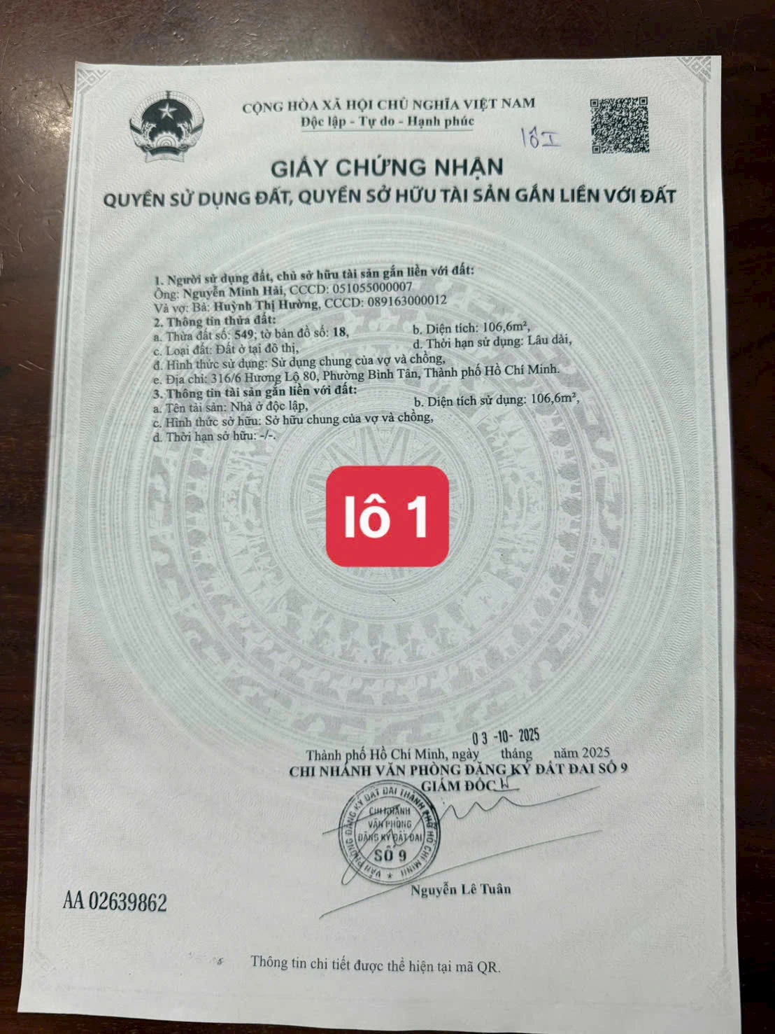 SIÊU PHẨM BÌNH TÂN - HƯƠNG LỘ 80 CHÍNH THỨC CẬP BẾN! 05 Lô Đất (Có Giá Tốt Cho Lái — ảnh 3