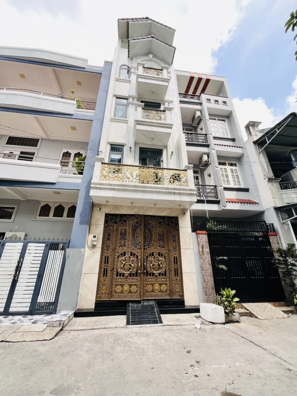 Bán nhà siêu đẹp hẻm 10m thông đường Tân Hương. DT: 4x16m, 4 lầu