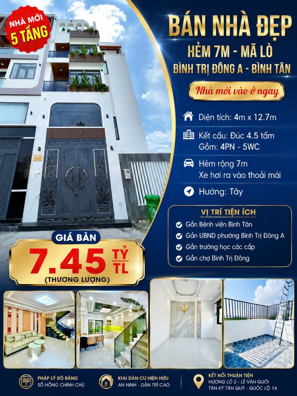 NHÀ MỚI 5 TẦNG HẺM 7M MÃ LÒ – 4PN 5WC — ảnh 1