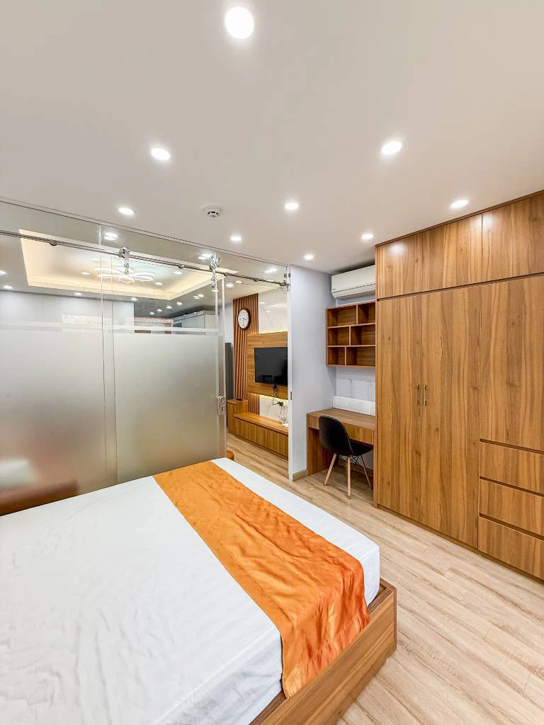 Cho thuê căn hộ Vũ Thạnh Đống Đa, nội thất hiện đại, 48m2 1PK 1PN ban công rộng, ô tô đỗ cửa — ảnh 7
