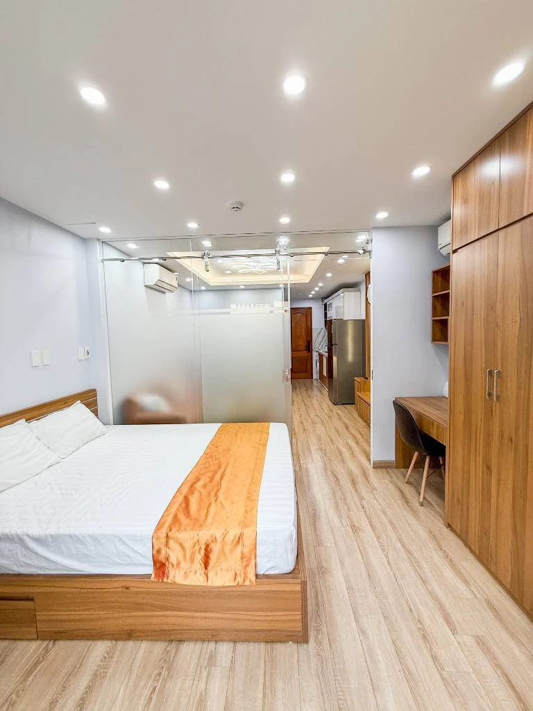 Cho thuê căn hộ Vũ Thạnh Đống Đa, nội thất hiện đại, 48m2 1PK 1PN ban công rộng, ô tô đỗ cửa — ảnh 8