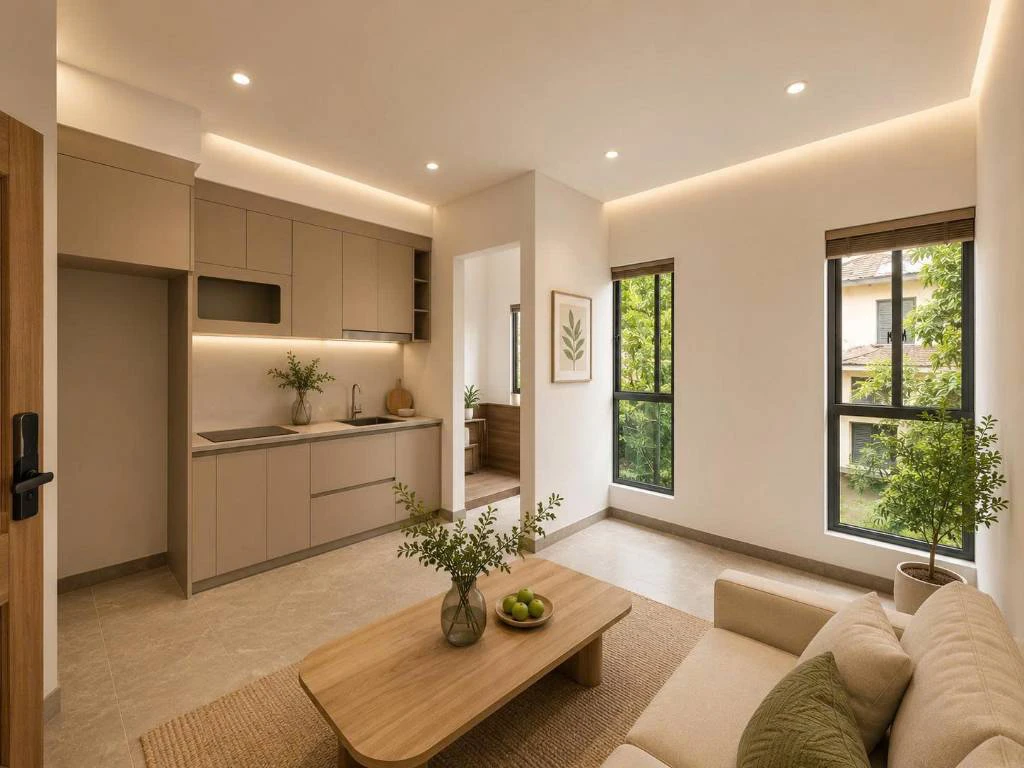 CHO THUÊ CĂN HỘ HOÀNG QUỐC VIỆT, CẦU GIẤY, DT 60M2, CĂN 2N2WC, FULL ĐỒ, THOÁNG — ảnh 1