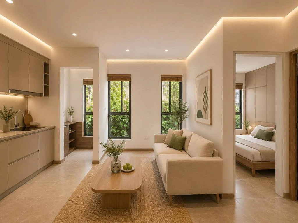 CHO THUÊ CĂN HỘ HOÀNG QUỐC VIỆT, CẦU GIẤY, DT 60M2, CĂN 2N2WC, FULL ĐỒ, THOÁNG — ảnh 3