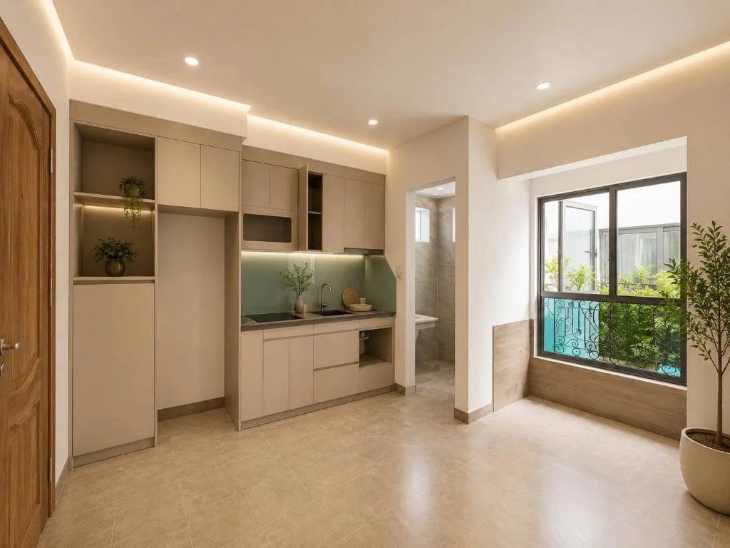CHO THUÊ CĂN HỘ HOÀNG QUỐC VIỆT, CẦU GIẤY, DT 60M2, CĂN 2N2WC, FULL ĐỒ, THOÁNG — ảnh 4
