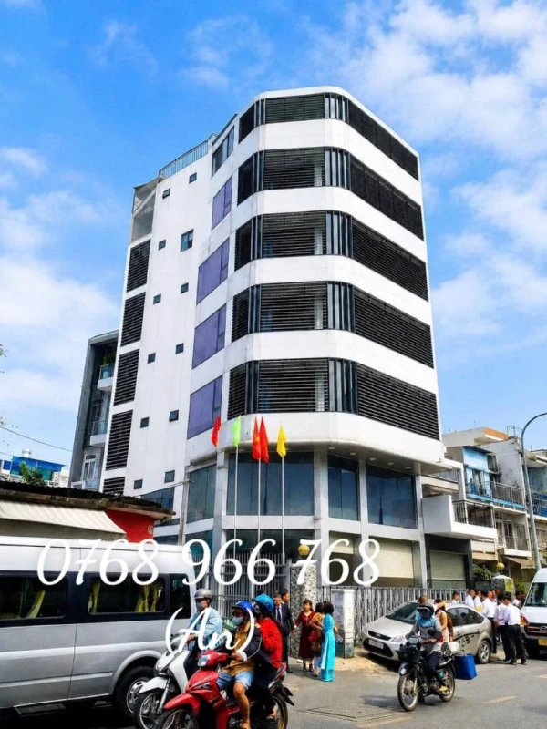 Cho thuê Tòa nhà Nguyễn Văn Đậu, Bình Thạnh, DT 9x18m Hầm Trệt Lửng 5 Lầu, 145tr