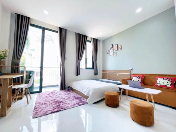 CĂN HỘ NGUYỄN THƯỢNG HIỀN, TRUNG TÂM BÌNH THẠNH, BAN CÔNG THOÁNG MÁT, FULL NỘI THẤT