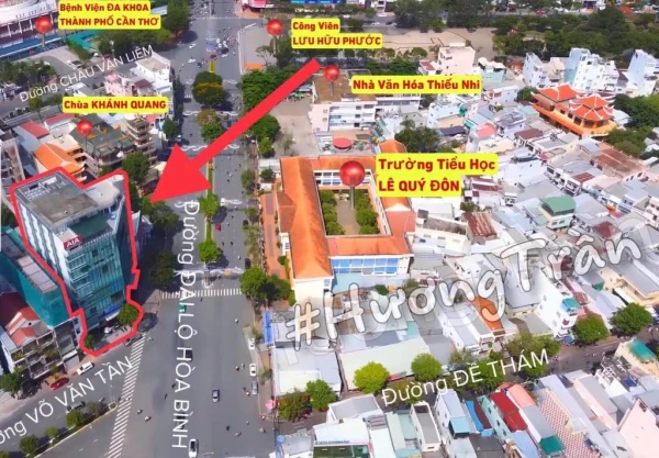 CHO THUÊ VĂN PHÒNG ĐẠI LỘ HÒA BÌNH, NINH KIỀU, TỪ 48M2, GÓC 2 MẶT TIỀN ĐƯỜNG, 12 TRIỆU 240