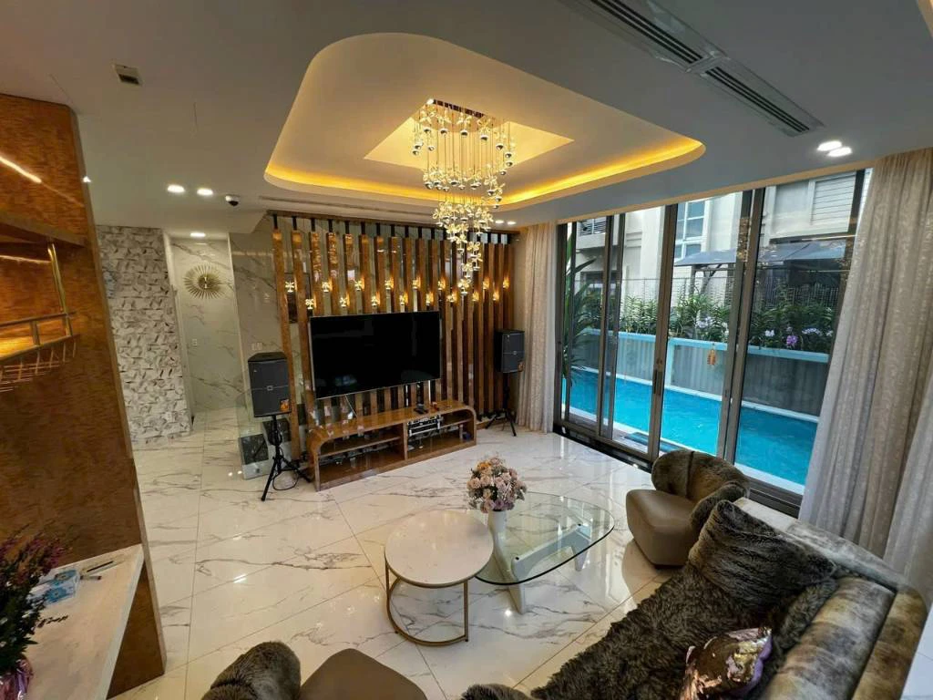 Cho thuê biệt thự đơn lập Khu dân cư Nam Viên, có hồ bơi, full nội thất, vị trí đắc địa — ảnh 4