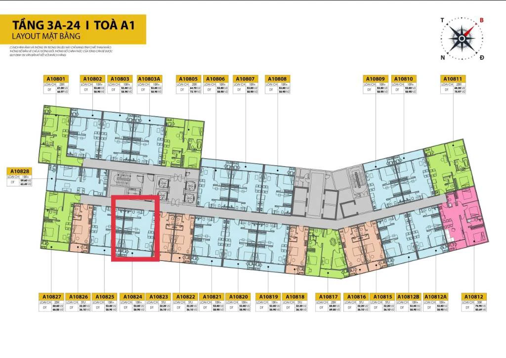 BÁN CĂN HỘ SUN CORA TOWER, CĂN 1PN+ , 54M2 , CHỈ 2,5 TỶ KHI THANH TOÁN NHANH, GIÁ TỪ CĐT — ảnh 4