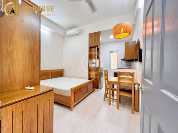 Cho thuê căn chung cư mini Bạch Đằng, Tân Bình, full nội thất, thang máy, bảo vệ, khu sân bay