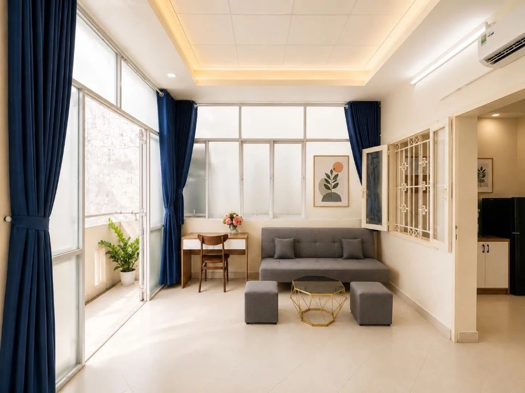 Căn hộ cao cấp Huỳnh Văn Bánh, Phú Nhuận, 2PN 70m2 Ban công, giá 9,3tr — ảnh 5