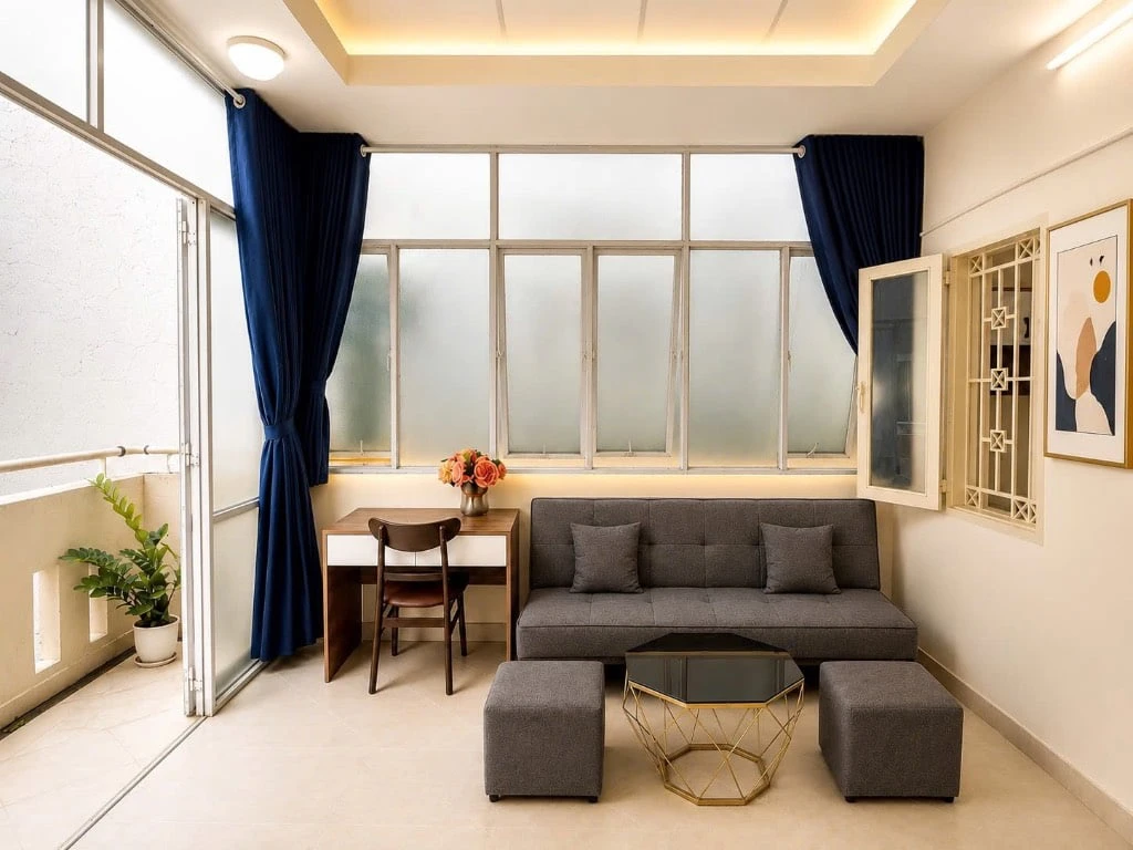 Căn hộ cao cấp Huỳnh Văn Bánh, Phú Nhuận, 2PN 70m2 Ban công, giá 9,3tr — ảnh 8
